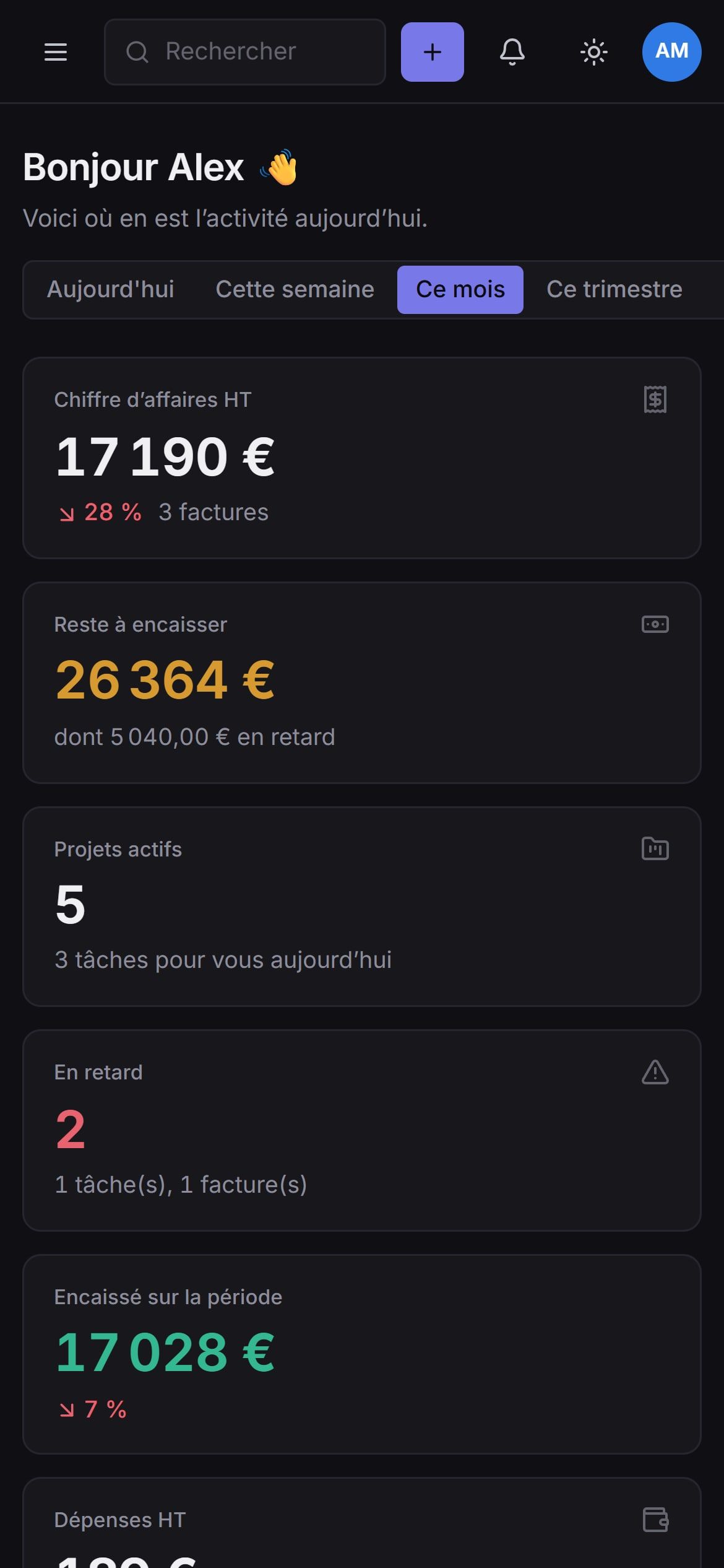 The same NovaDesk dashboard on a phone