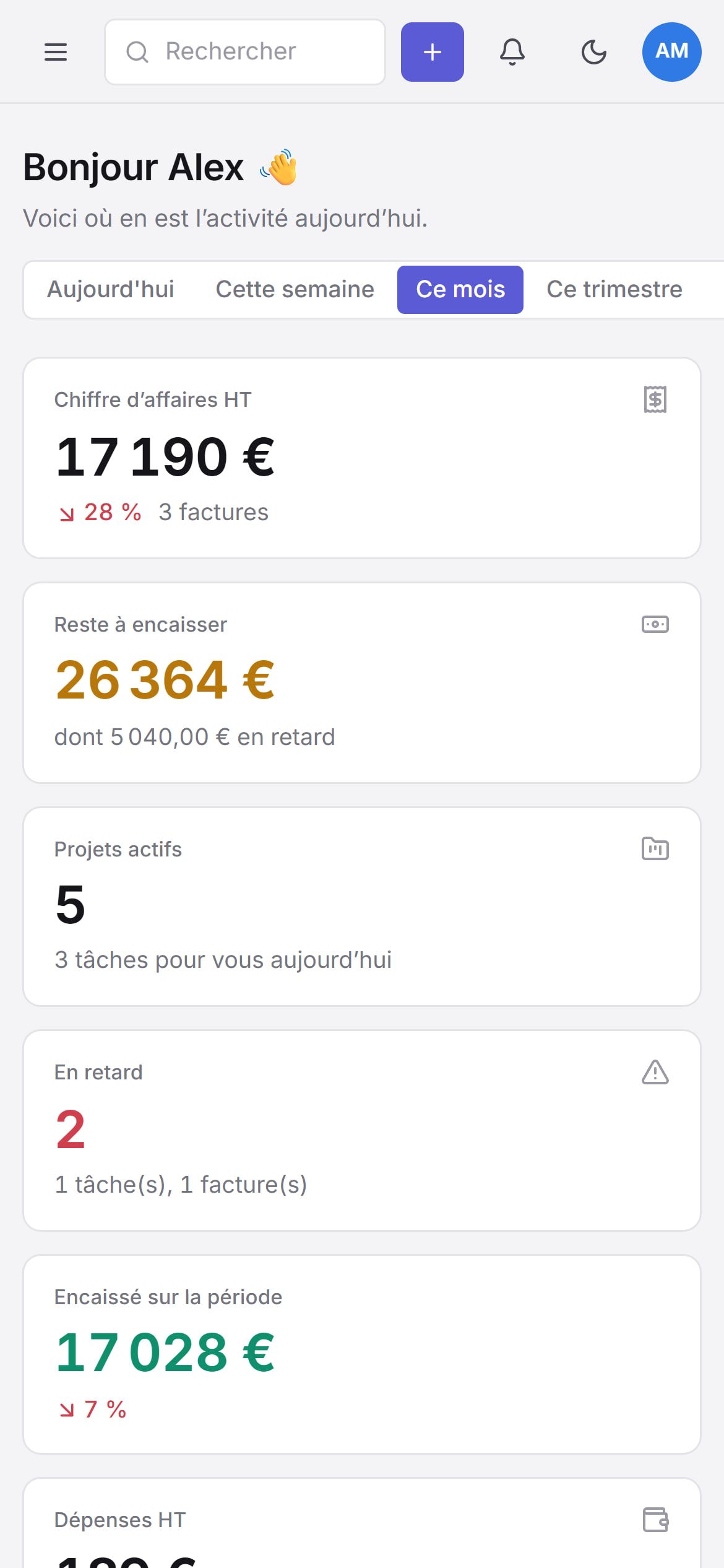 NovaDesk dashboard on a phone